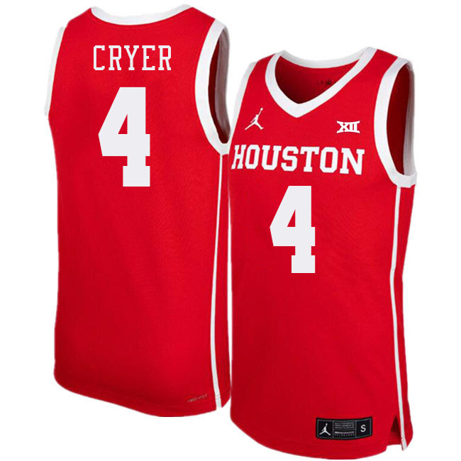 L.J. Cryer College Jersey,Houston Cougars #4 L.J. Cryer Basketball Jersey Youth-Red